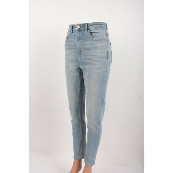 Zara Womens Denim Jeans EU 40 US 8 High Rise Skinny Light Blue 8228/221 NWT - Picture 2 of 8